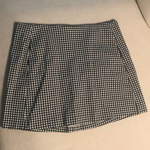 Checkered black and white skirt